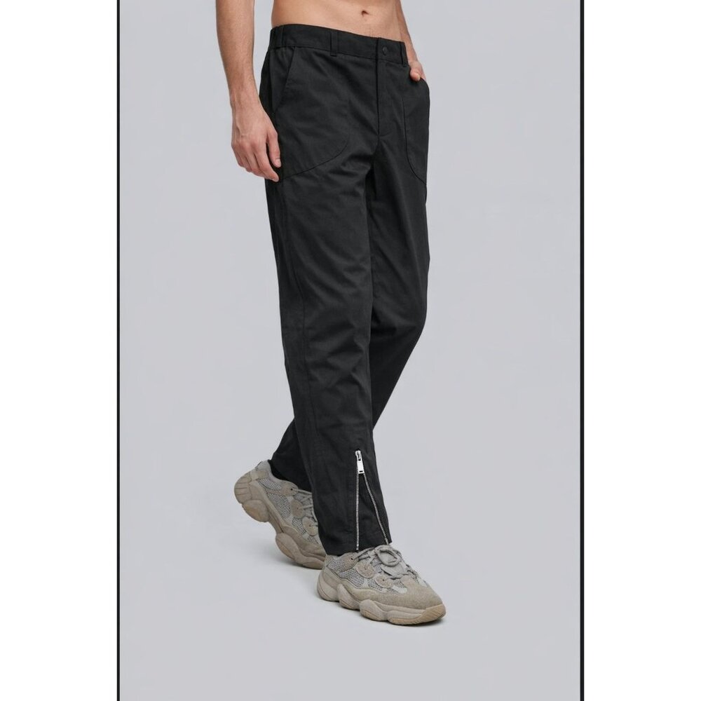 NWT Mens Dept*Anonym XL Black Trousers / 32" Waist / Adjustable Cuff Pants